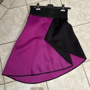 NWT Milly Black Peau De Soie Bonded Skirt Size 6